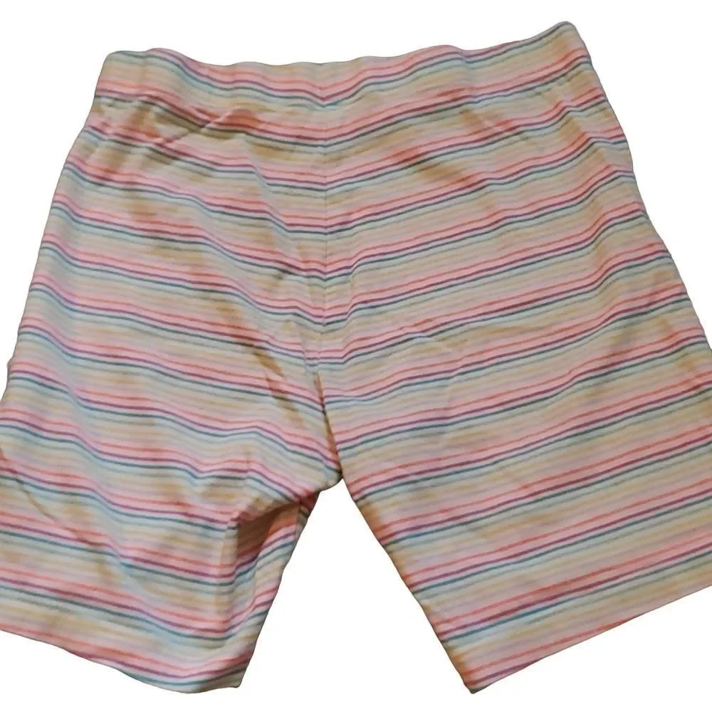 Wonder Nation Girls Size 10/12 White Multicolor Pull On Shorts